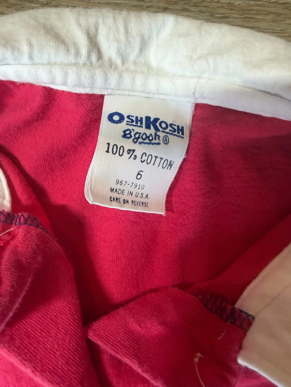 Vintage 90s OshKosh B'gosh Colorblock Dress Pink Blue Embroidered Collar Pocket